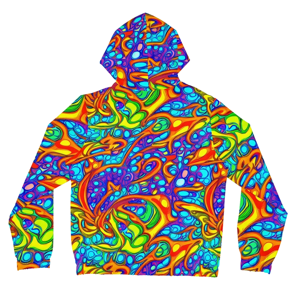 Kaleido Riptide on Women's Full-Zip Hoodie — Back