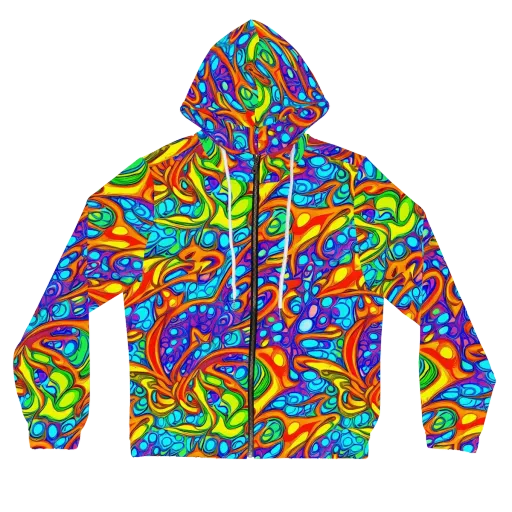 Kaleido Riptide on a Women's Full-Zip Hoodie