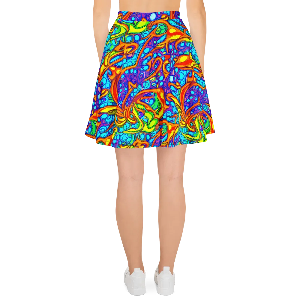 Kaleido Riptide on Skater Skirt — Back