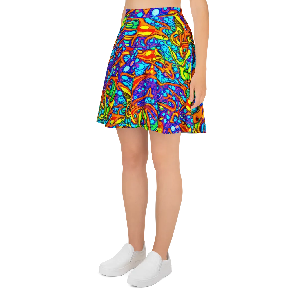 Kaleido Riptide on Skater Skirt — Left