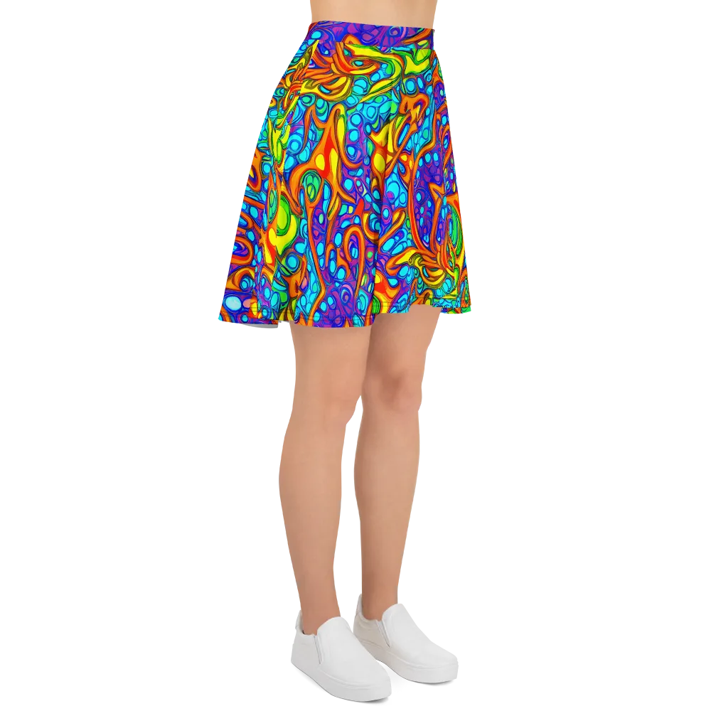 Kaleido Riptide on Skater Skirt — Right