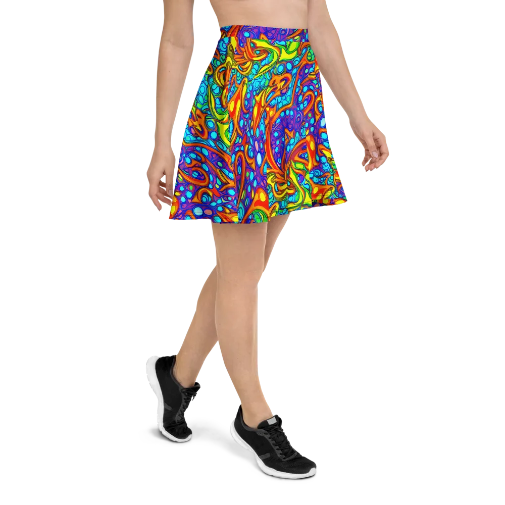 Kaleido Riptide on Skater Skirt — Right