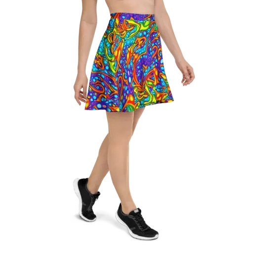 Kaleido Riptide on a Skater Skirt