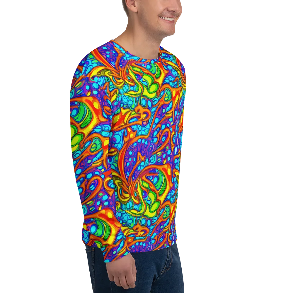 Kaleido Riptide on Sweatshirt — Right Front