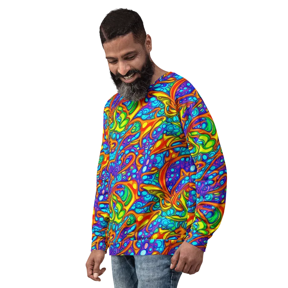 Kaleido Riptide on Sweatshirt — Left Front