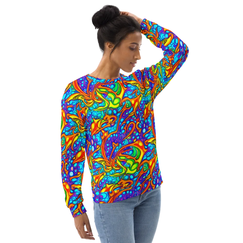Kaleido Riptide on Sweatshirt — Right Front
