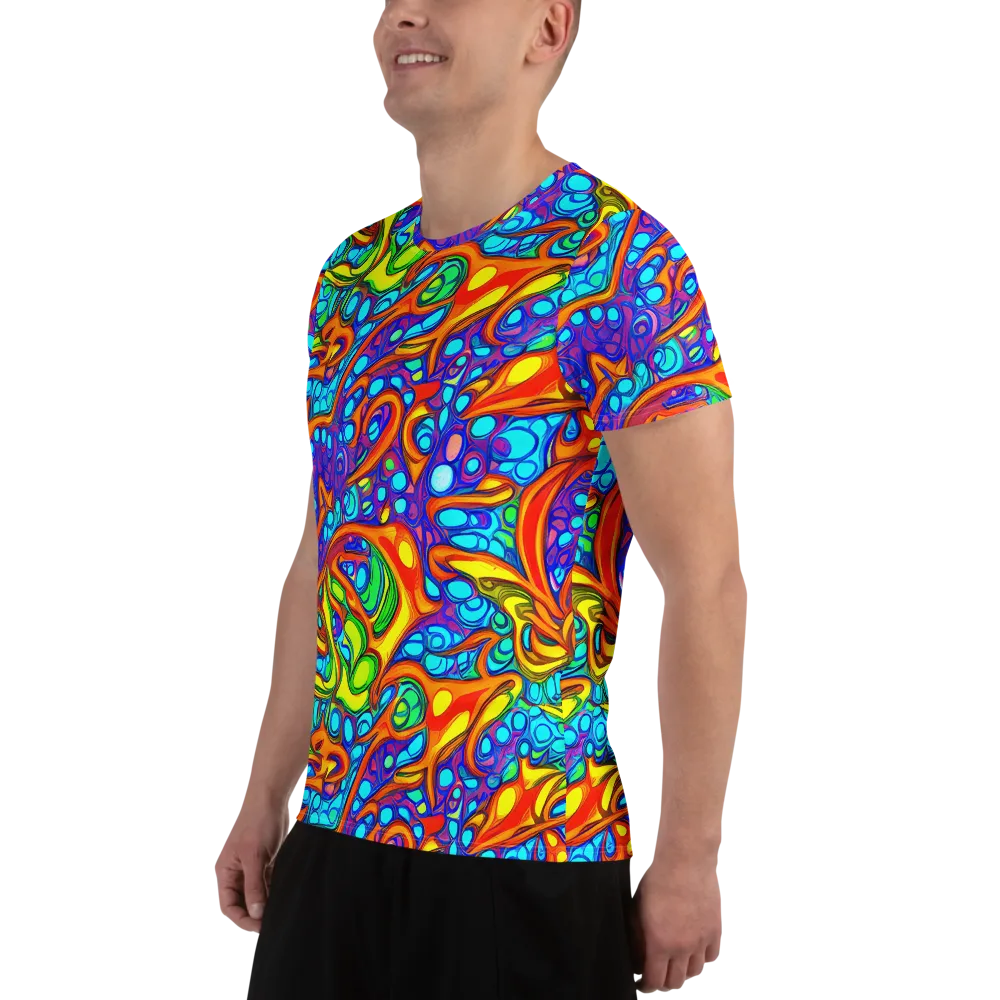 Kaleido Riptide on Men's Athletic T-Shirt — Left