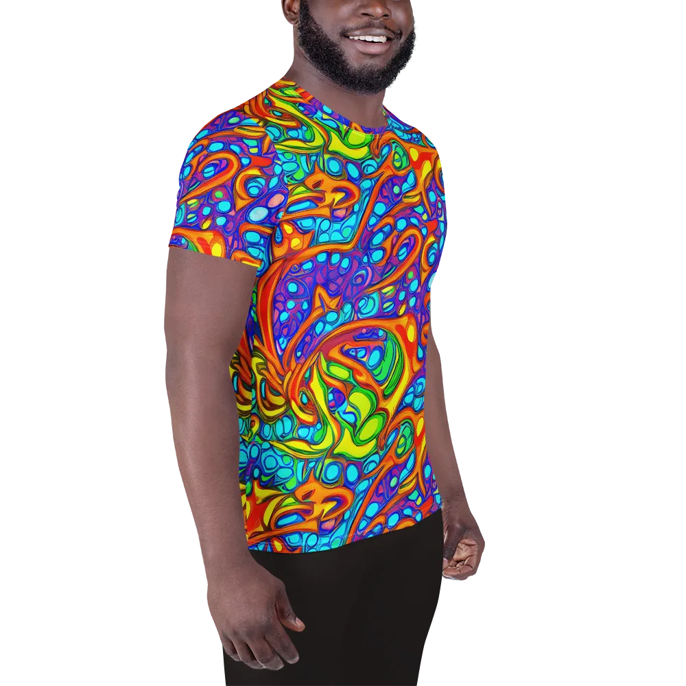 Kaleido Riptide on Men's Athletic T-Shirt — Right