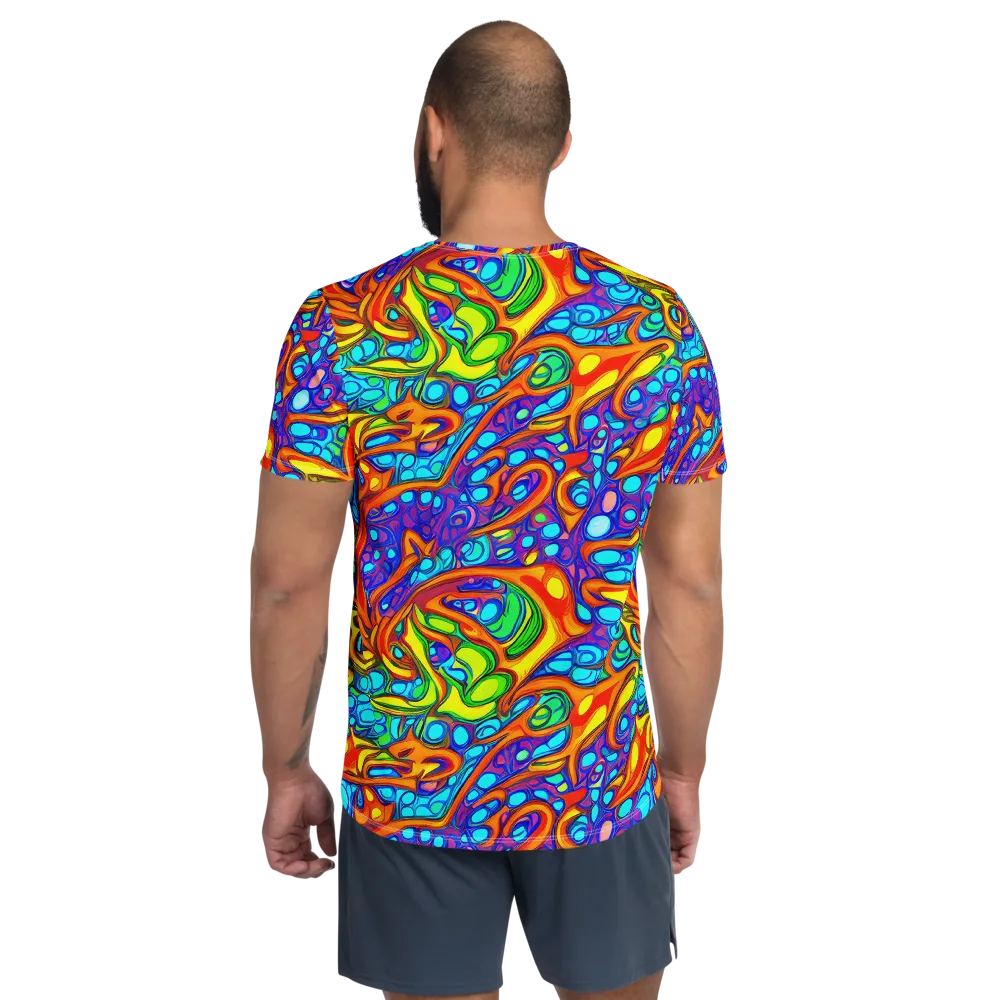 Kaleido Riptide on Men's Athletic T-Shirt — Back