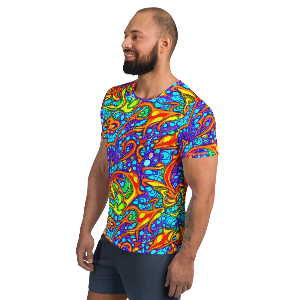 Kaleido Riptide on Men's Athletic T-Shirt — Left