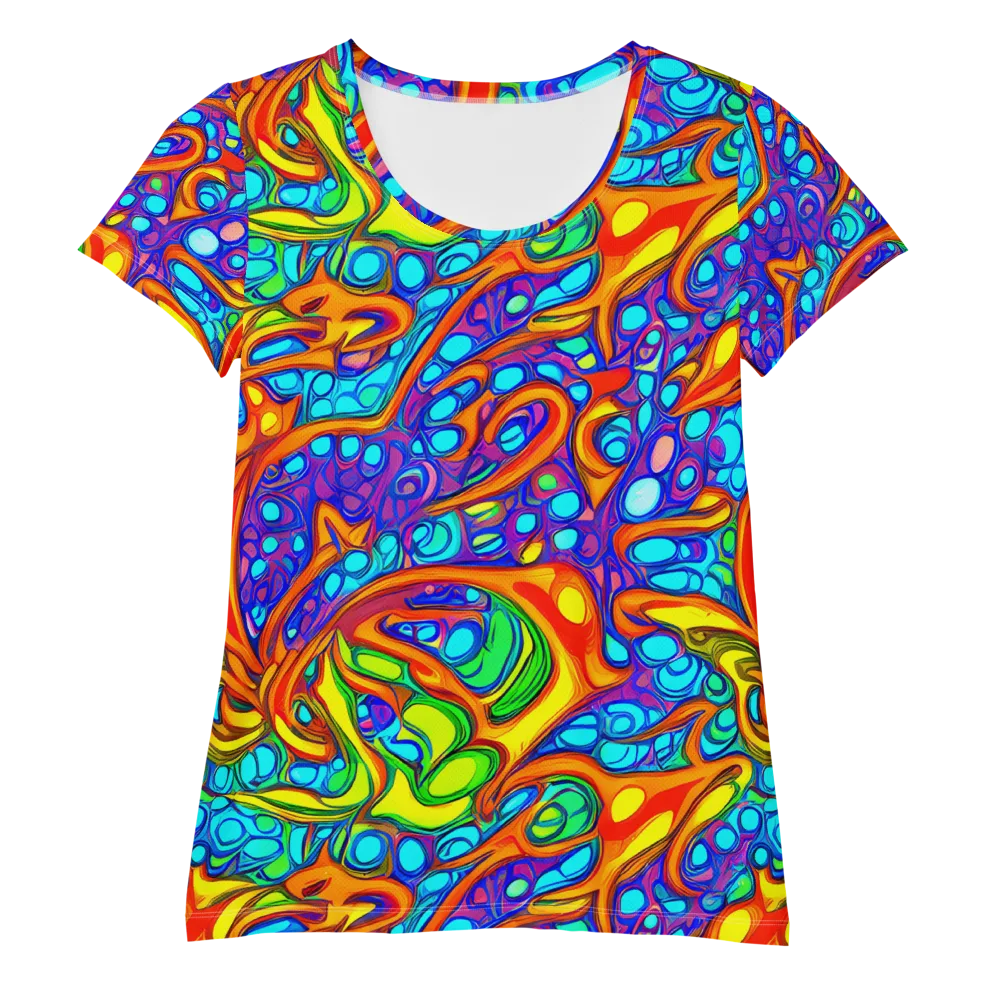 Kaleido Riptide on Women's Athletic T-Shirt — Front