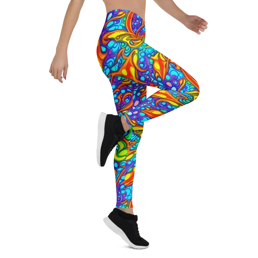 Kaleido Riptide on Leggings — Right