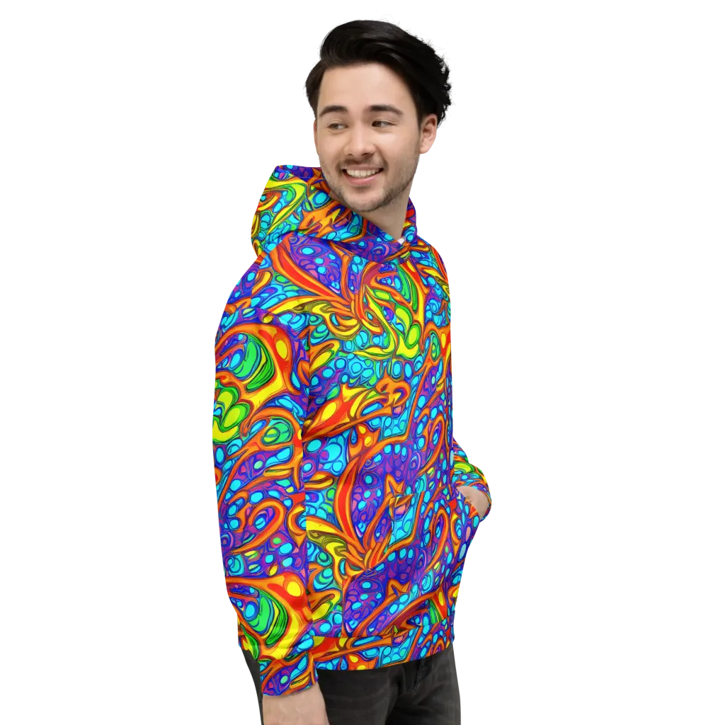 Kaleido Riptide on Hoodie — Right