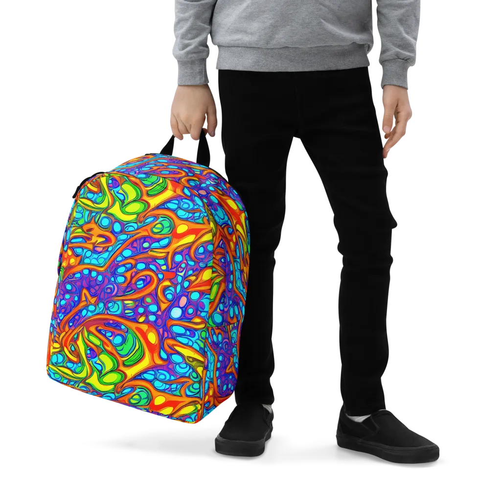 Kaleido Riptide on Minimalist Backpack — Zoomed-in