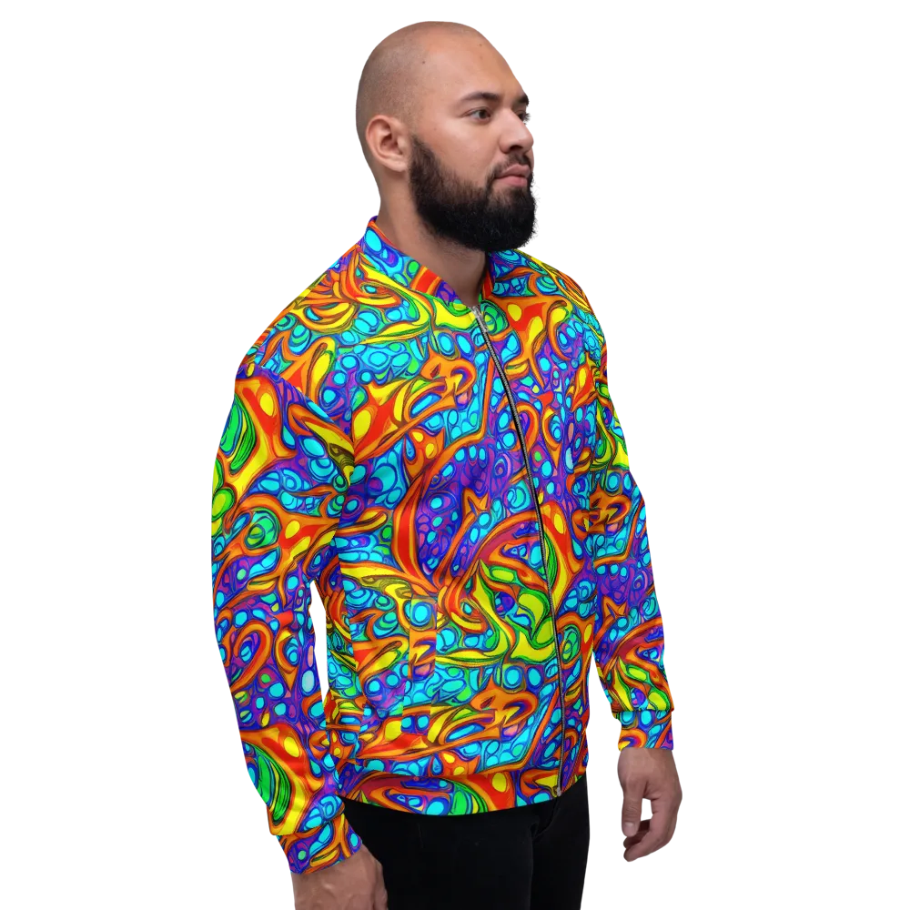 Kaleido Riptide on Bomber Jacket — Right