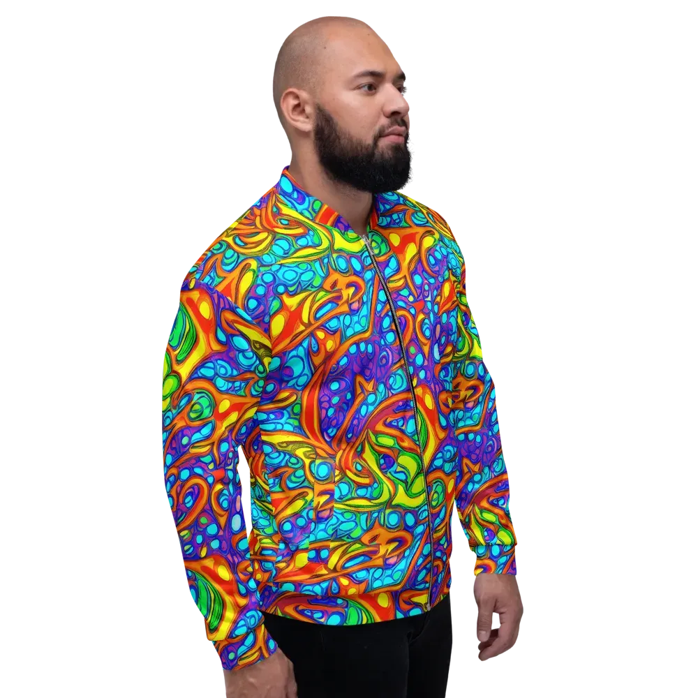 Kaleido Riptide on Bomber Jacket — Right