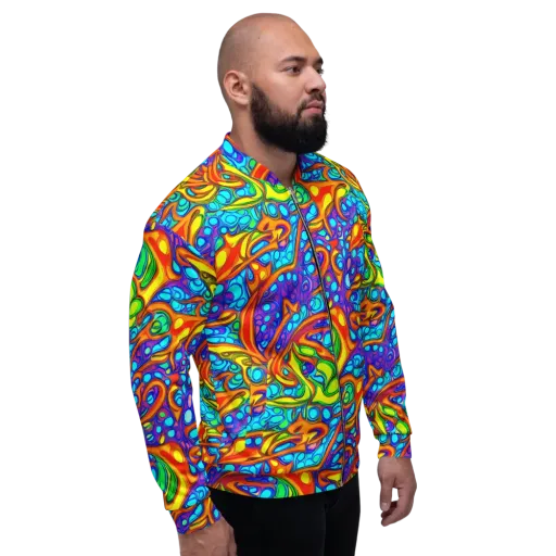 Kaleido Riptide on a Bomber Jacket