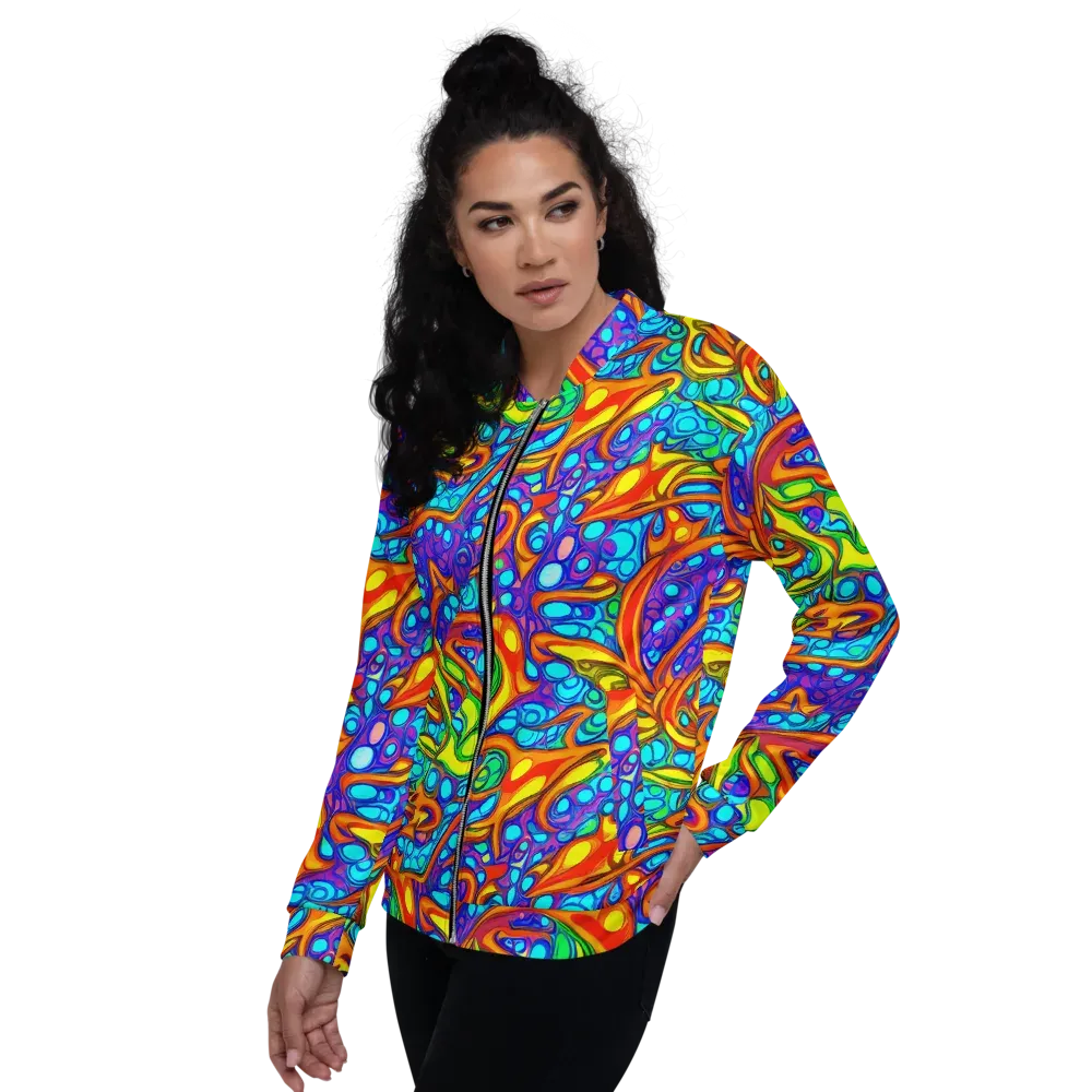 Kaleido Riptide on Bomber Jacket — Left