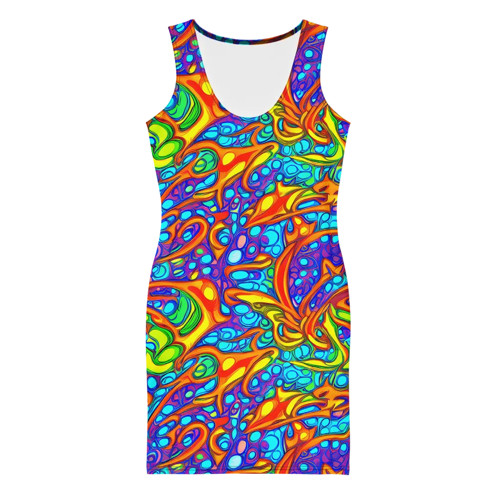 Kaleido Riptide on Bodycon Dress — Front