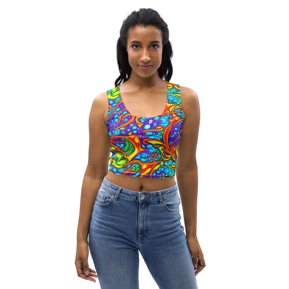 Kaleido Riptide on Crop Top — Front