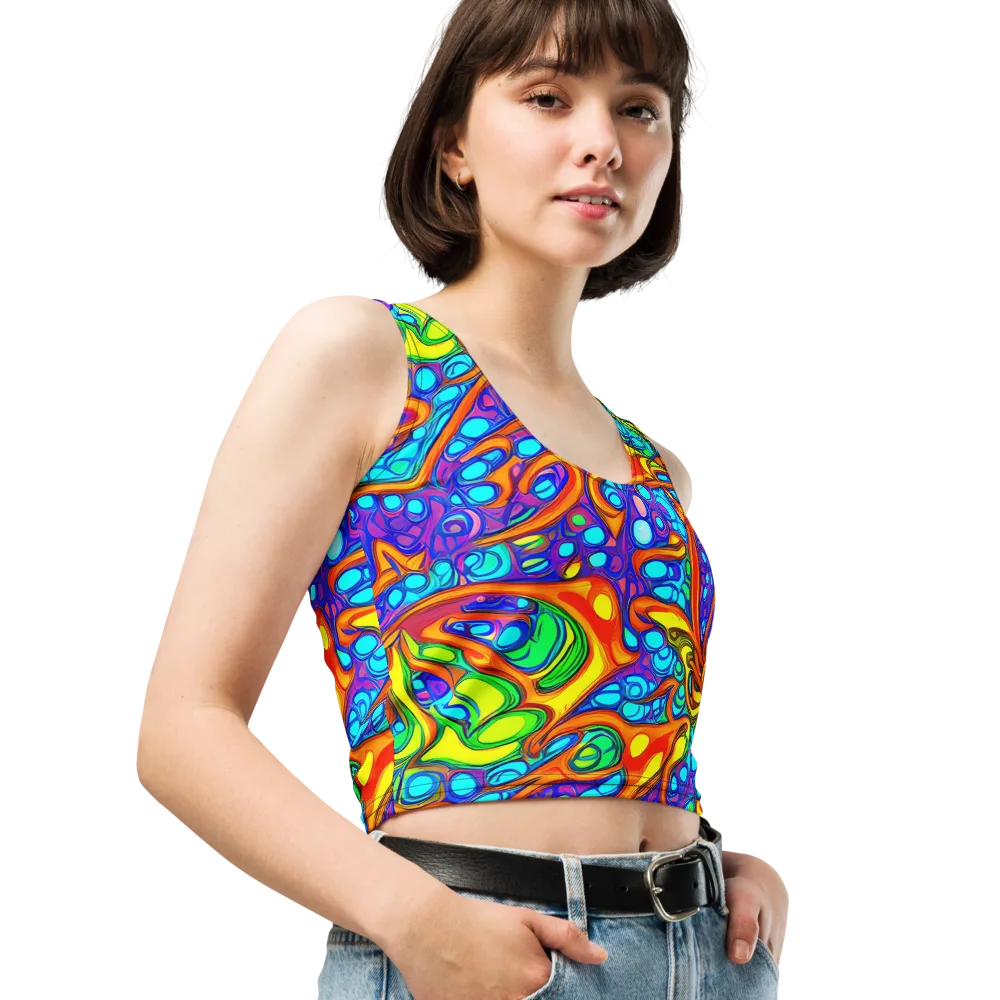 Kaleido Riptide on Crop Top — Right Front