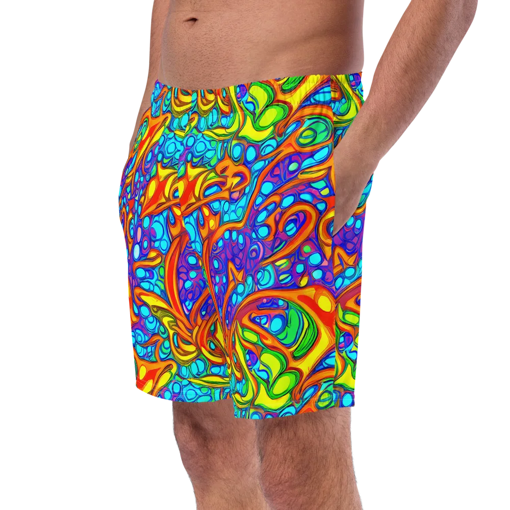 Kaleido Riptide on Swim Trunks — Left Front