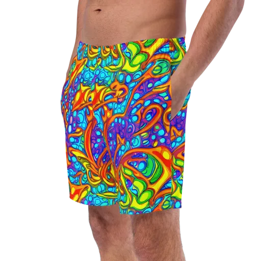 Kaleido Riptide on a Swim Trunks