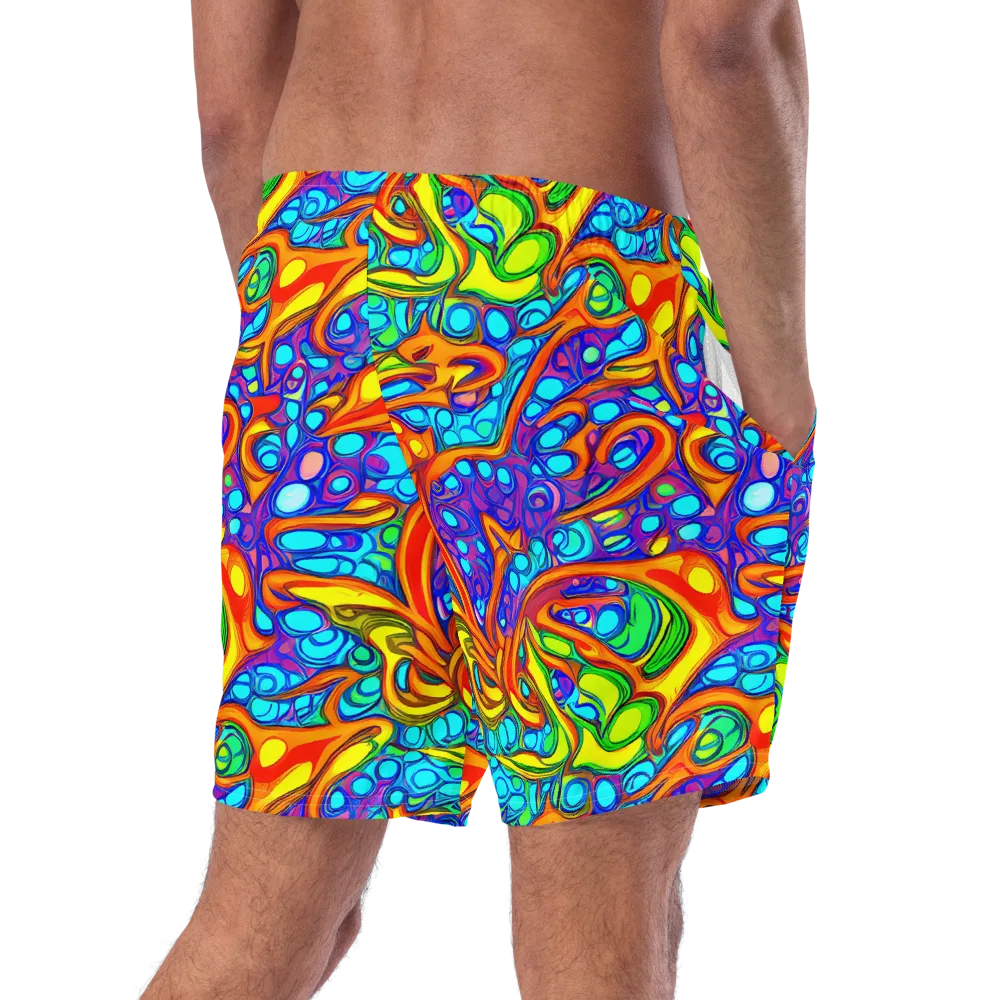Kaleido Riptide on Swim Trunks — Right Back