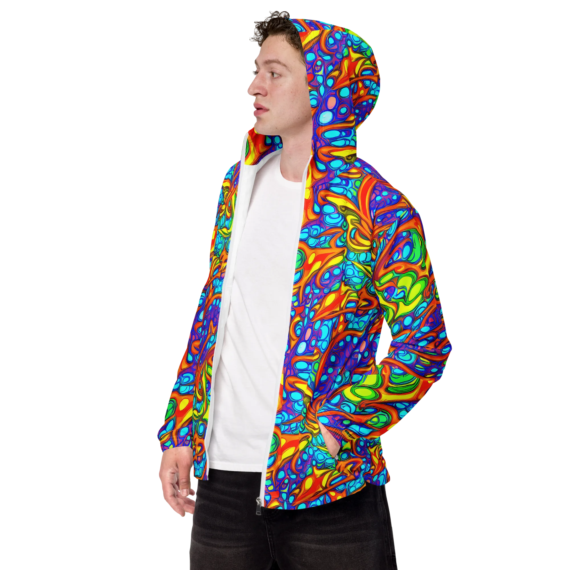 Kaleido Riptide on Men's Windbreaker — Left Front