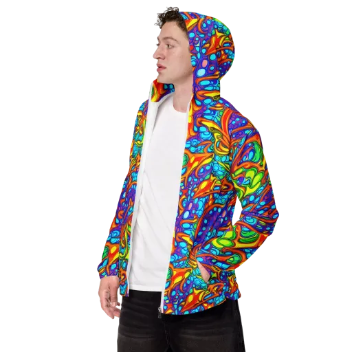 Kaleido Riptide on a Men's Windbreaker