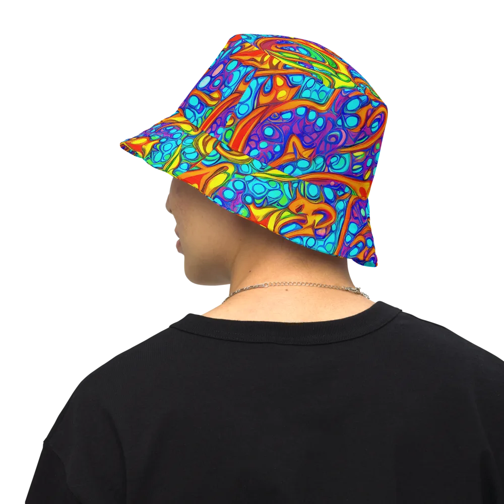 Kaleido Riptide on Reversible Bucket Hat — Back Inside