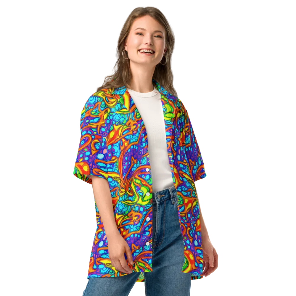 Kaleido Riptide on Button Shirt — Front
