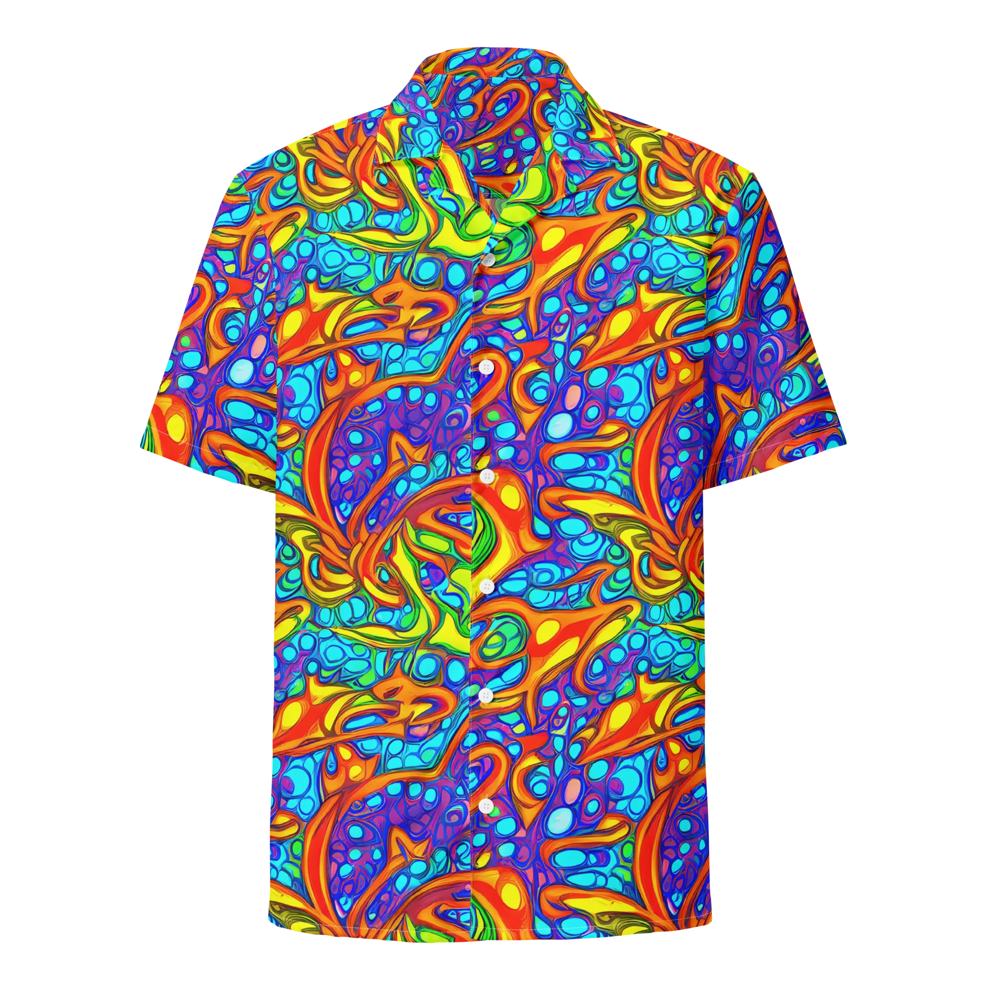 Kaleido Riptide on Button Shirt — Front