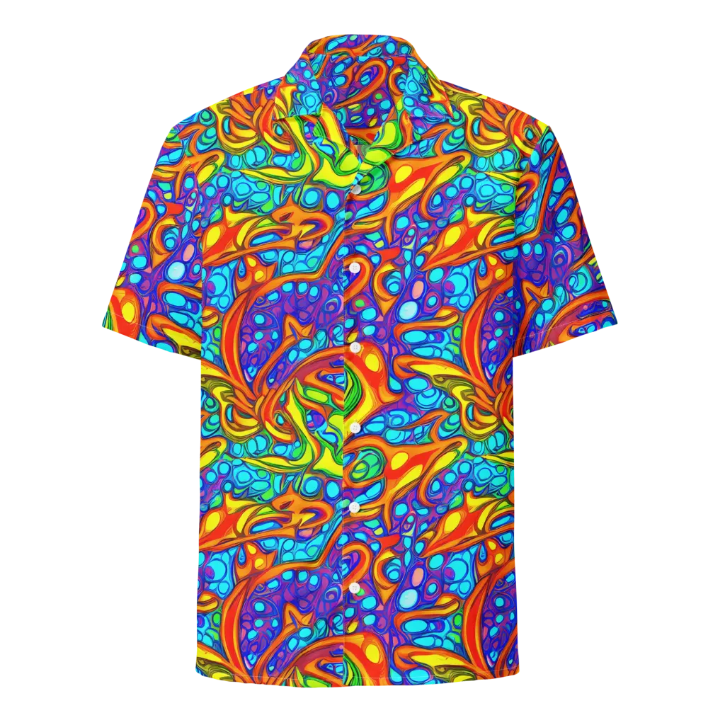 Kaleido Riptide on Button Shirt — Front