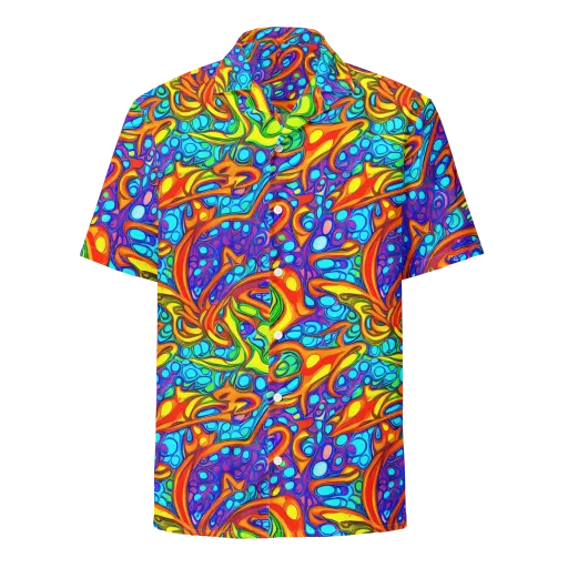 Kaleido Riptide on a Button Shirt