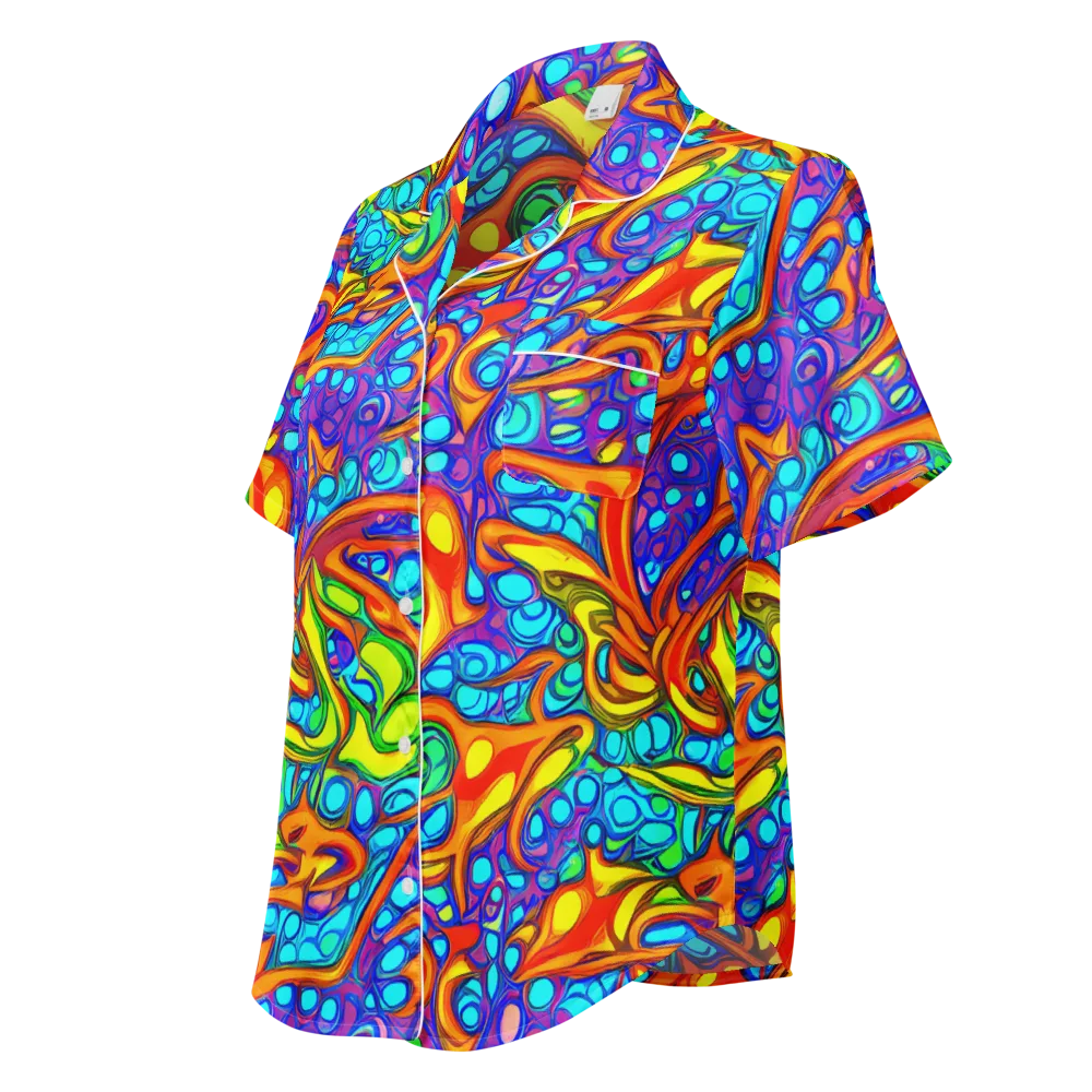 Kaleido Riptide on Women's Short Sleeve Pajama Top — Left Front