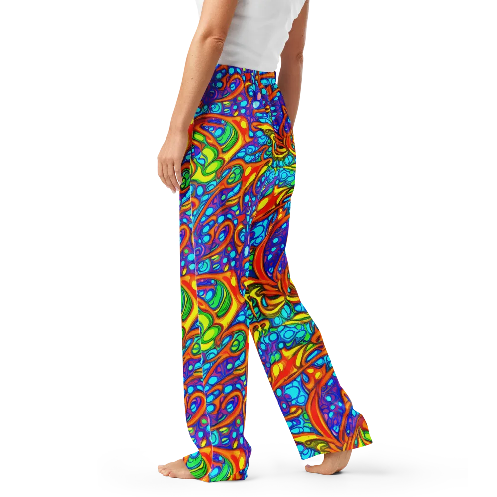 Kaleido Riptide on Women's Pajama Pants — Left