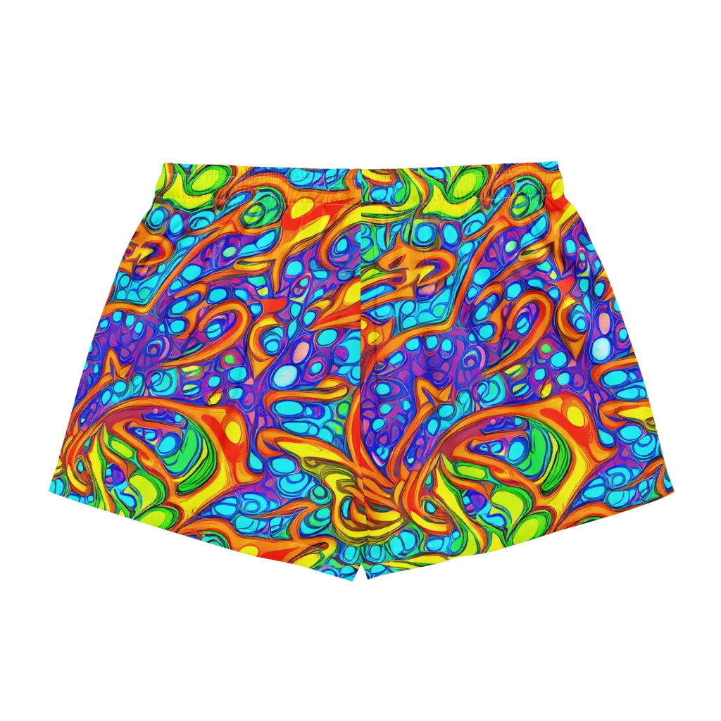 Kaleido Riptide on Women's Pajama Shorts — Back