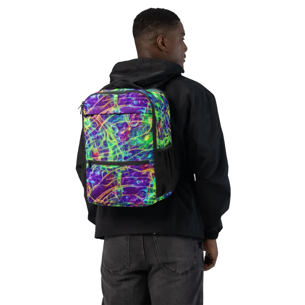 Fluorescent Vines on Utility Backpack — Back