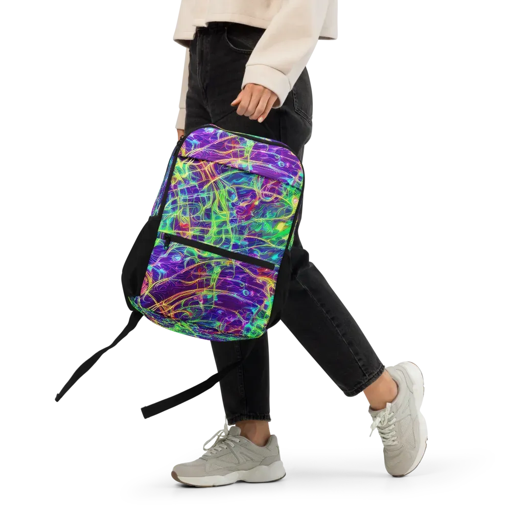 Fluorescent Vines on Utility Backpack — Front