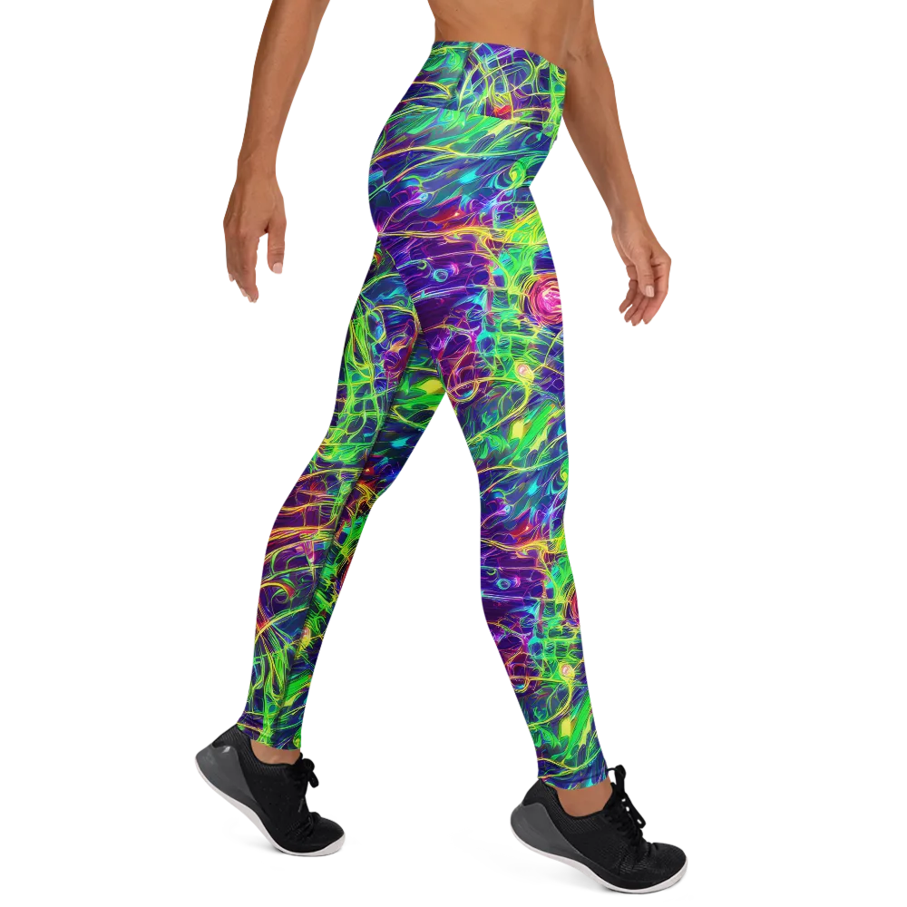 Fluorescent Vines on Yoga Leggings — Right