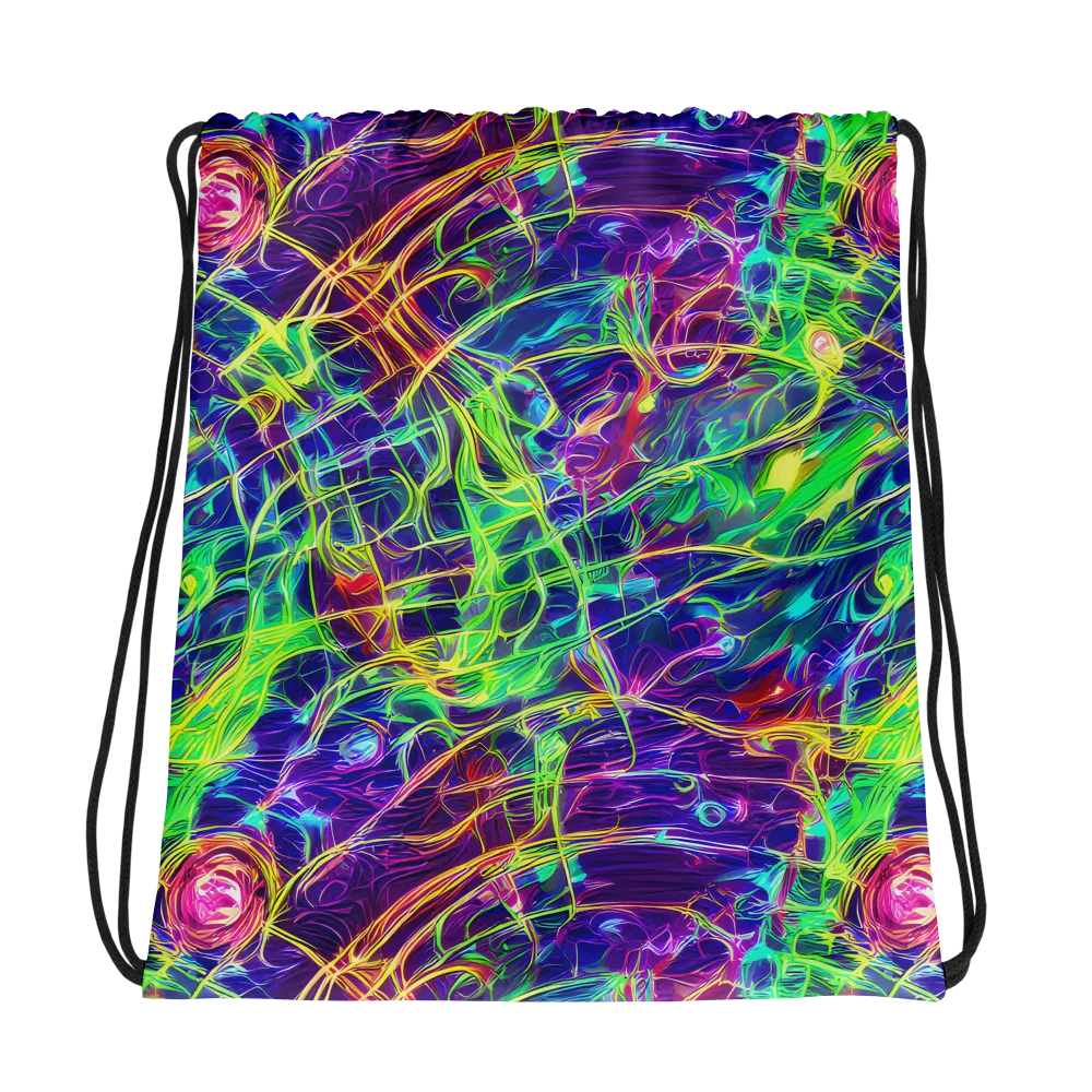 Fluorescent Vines on Drawstring Bag — Photo