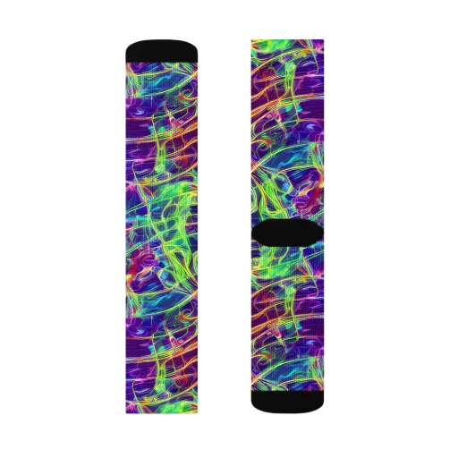Fluorescent Vines on a Socks