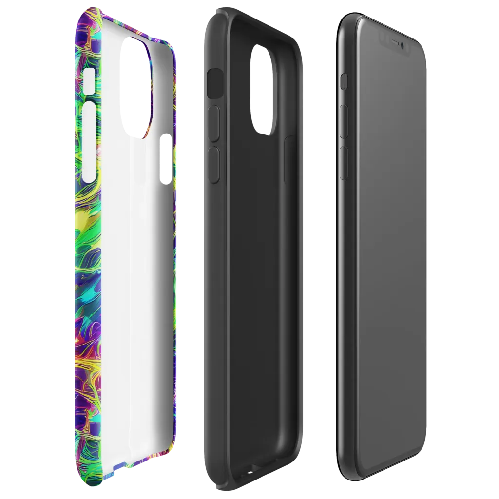 Fluorescent Vines on Tough Case for iPhone® — Right