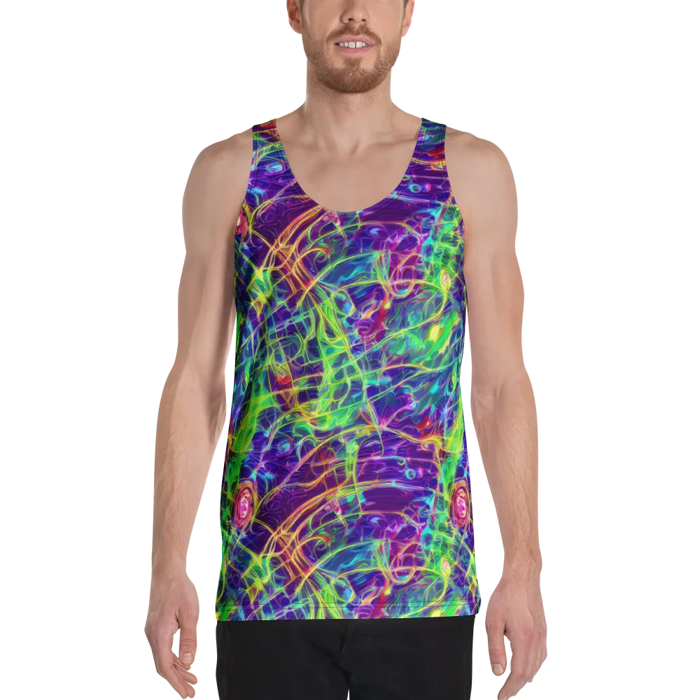 Fluorescent Vines on Men's Tank Top — Front