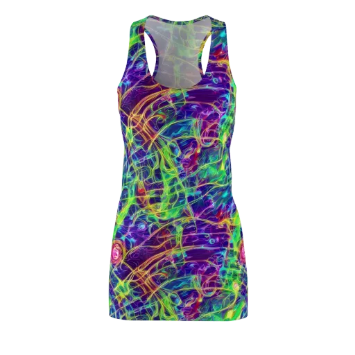 Fluorescent Vines on a Racerback Dress