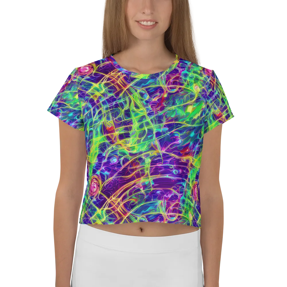 Fluorescent Vines on Crop Tee — Front