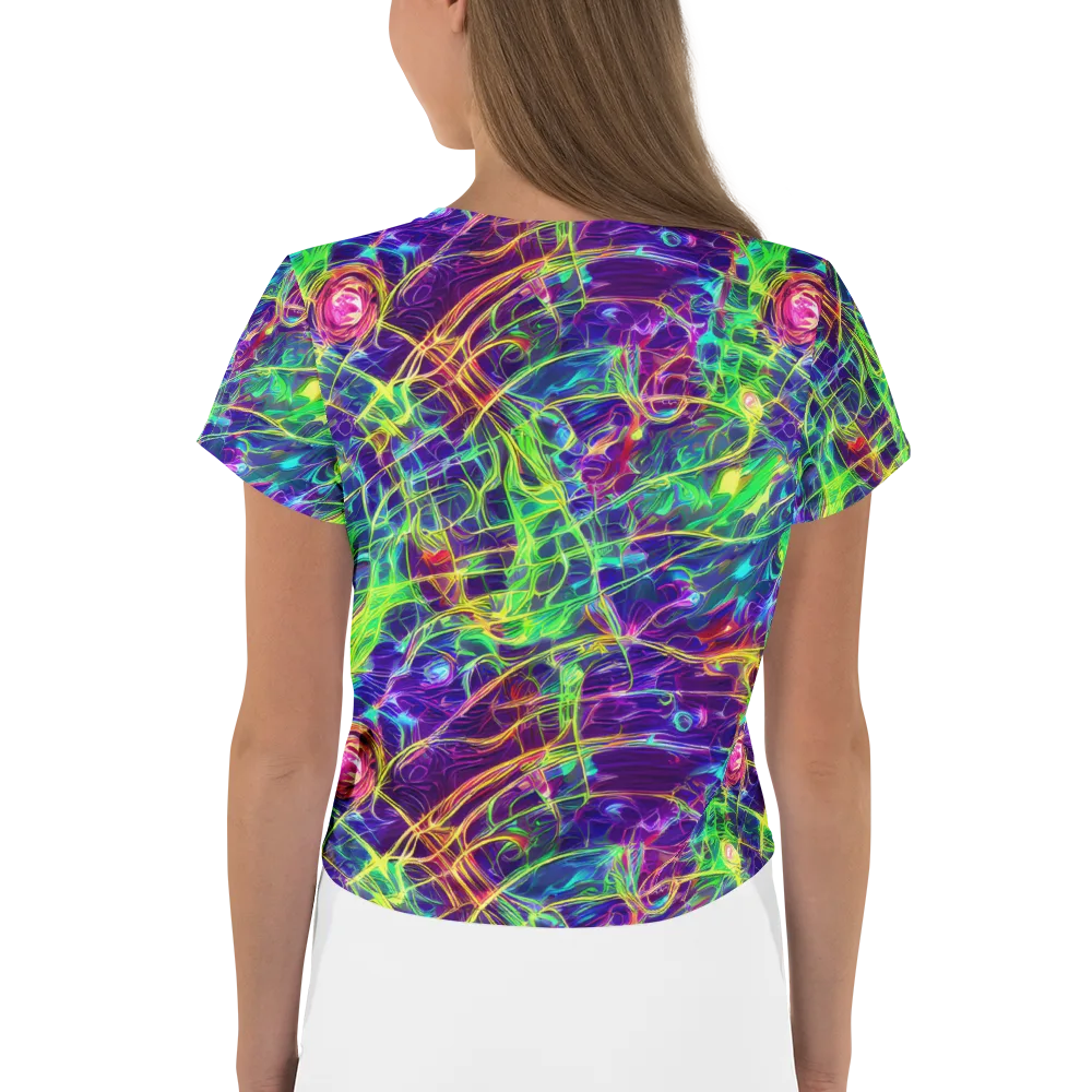 Fluorescent Vines on Crop Tee — Back