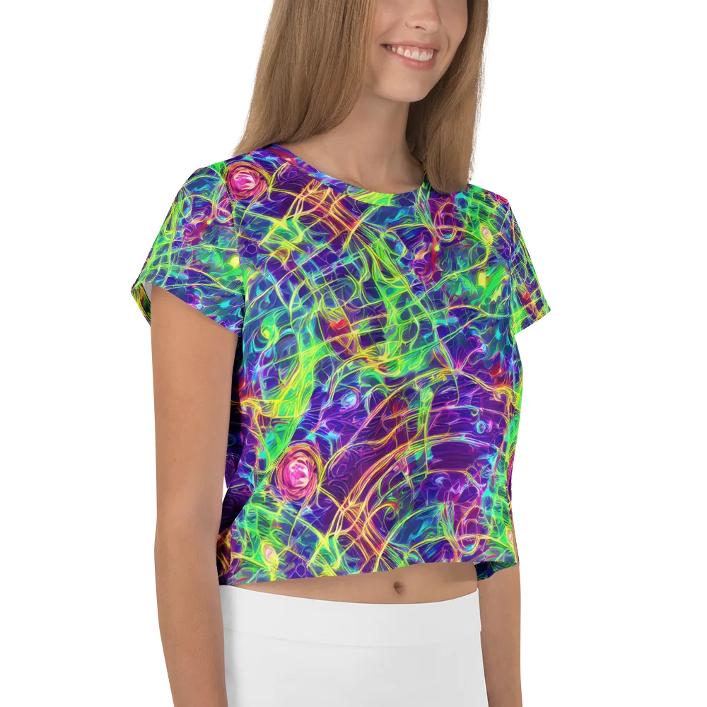 Fluorescent Vines on Crop Tee — Right