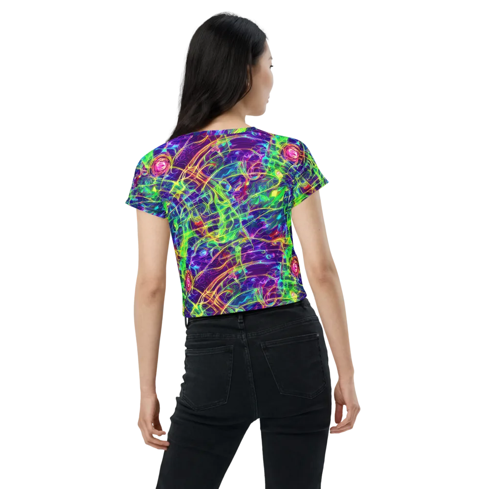Fluorescent Vines on Crop Tee — Back